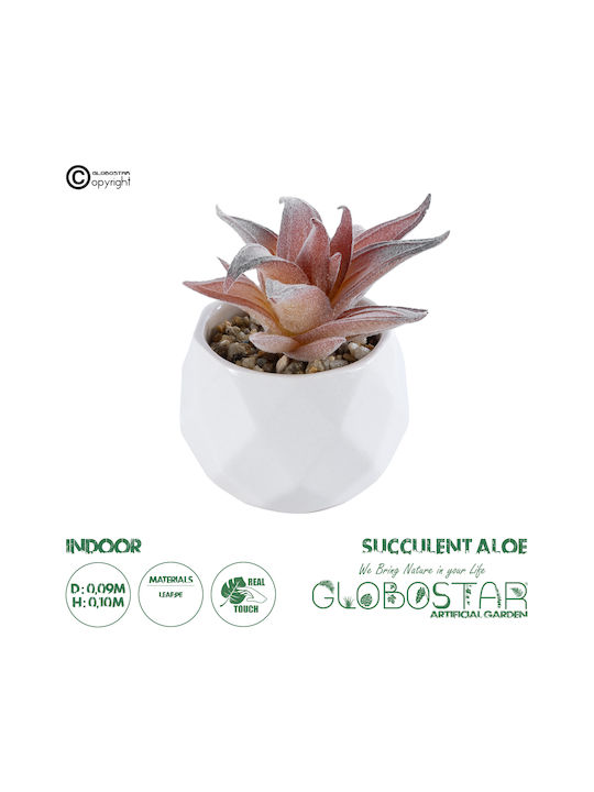 Globostar Artificial Garden Succulent Aloe 21006 Decorative Plant Succulent Aloe H10cm