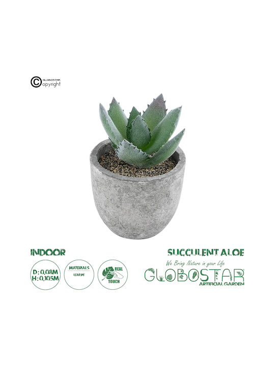 Globostar? Artificial Garden Succulent Aloe 21026 Decorative Thick Succulent Plant Aloe H10.5cm
