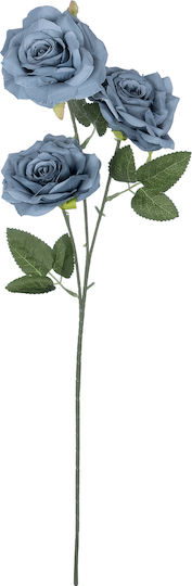Decorative Artificial Flower Rose Gray 66cm GloboStar