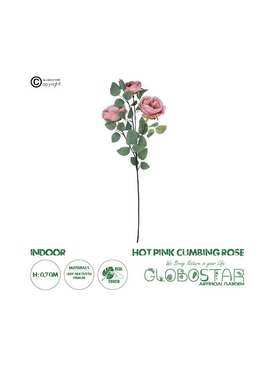 Dekorative künstliche Blume Rose Rosa 70cm GloboStar