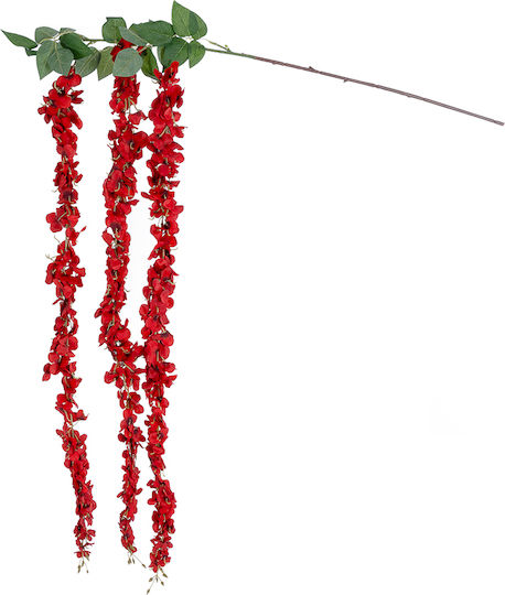 Artificial Decorative Red Wisteria Flower Branch 21519 - Φ45 X H120cm