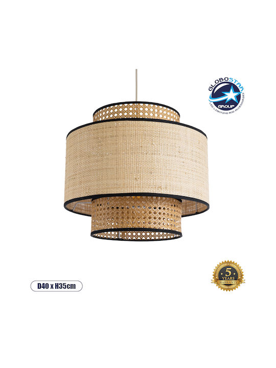 GloboStar Bravado Deckenleuchte Braune Boho Raster mit Lampenbirnensockel E27 40x35x35cm