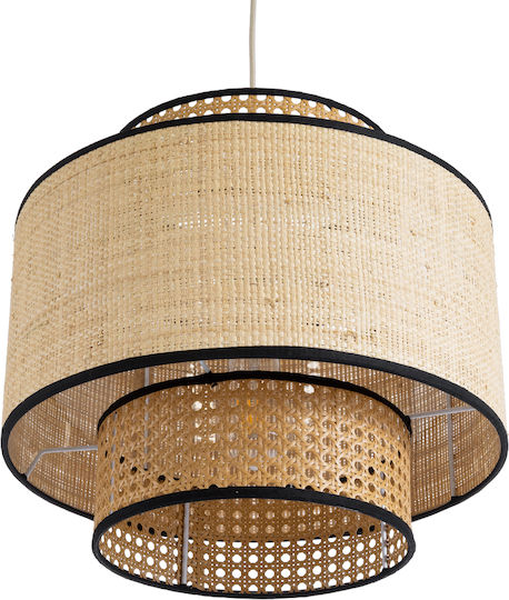 GloboStar Bravado Brown Boho Grid Pendant Ceiling Light with E27 Socket 40x35x35cm