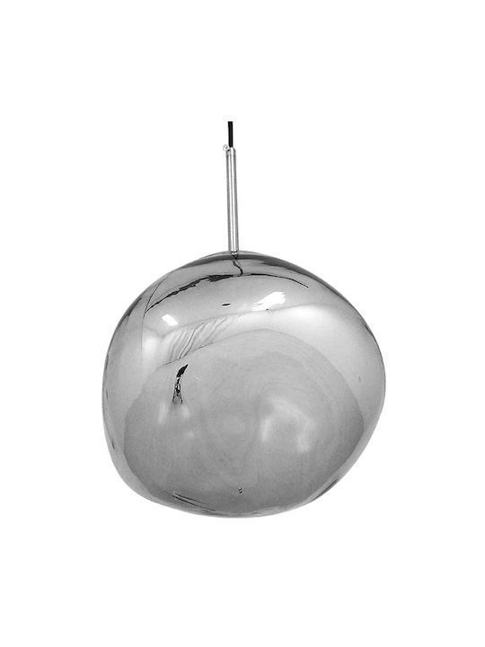 GloboStar Dixxon Pendant Light Silver with Socket E27 28x40cm