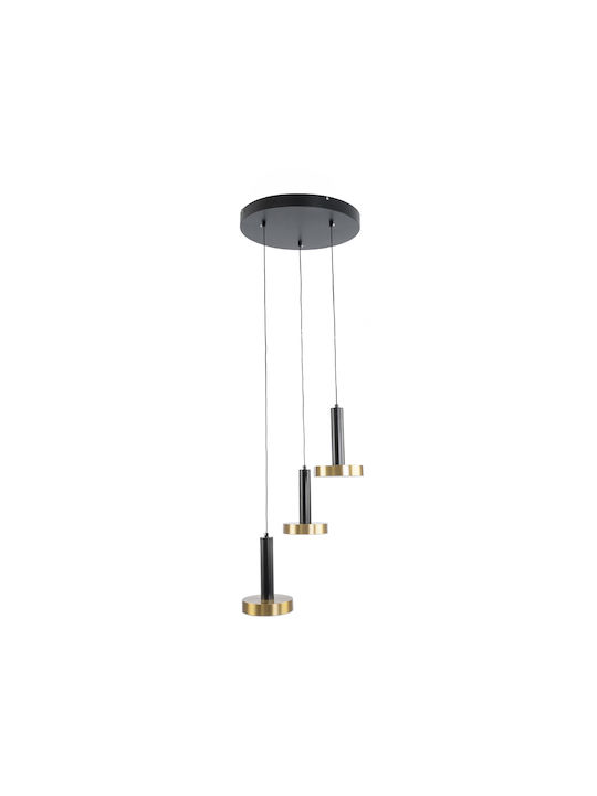 GloboStar ZANE Black LED Pendant Ceiling Light with Warm to Cool White Light 60x20x20cm