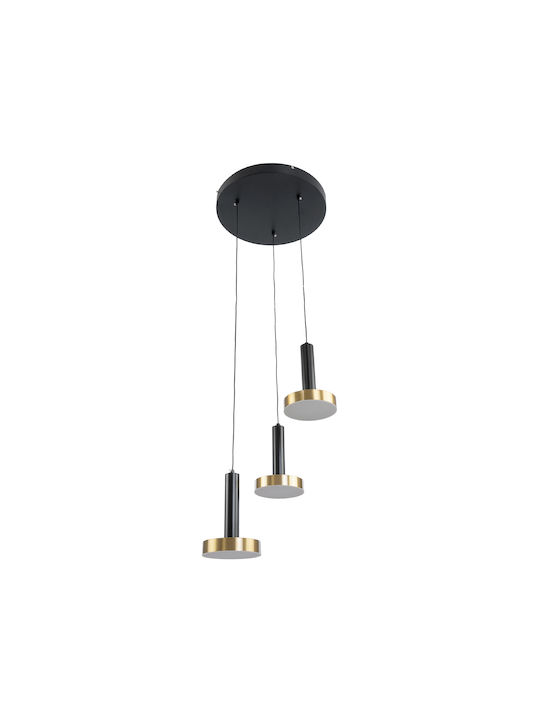 GloboStar ZANE Black LED Pendant Ceiling Light with Warm to Cool White Light 60x20x20cm