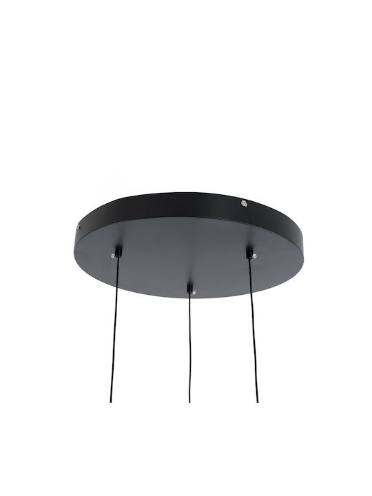 GloboStar ZANE Black LED Pendant Ceiling Light with Warm to Cool White Light 60x20x20cm
