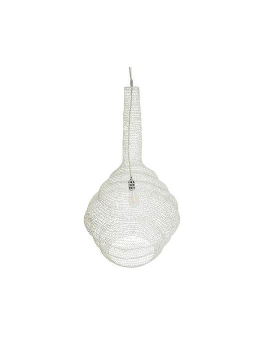 GloboStar Kentucky Ceiling Light Beige Grid with E27 Socket 60x90x90cm