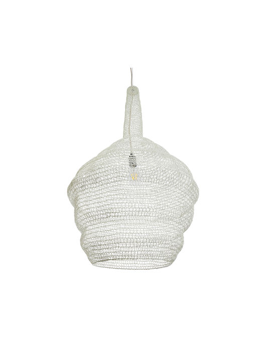GloboStar Kentucky Ceiling Light Beige Grid with E27 Socket 60x90x90cm
