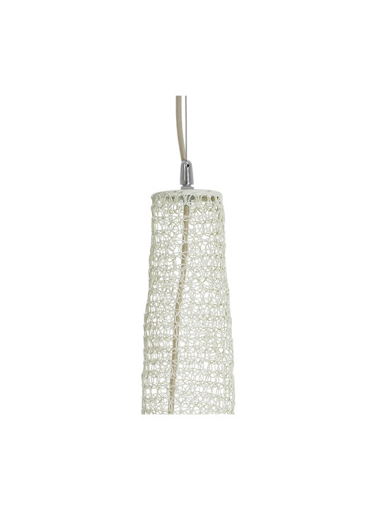 GloboStar Kentucky Ceiling Light Beige Grid with E27 Socket 60x90x90cm