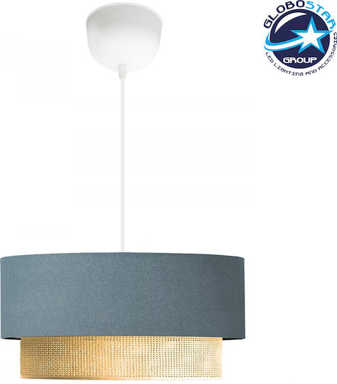 GloboStar Biggie Pendant Light Blue with Socket E27 30x30x70cm