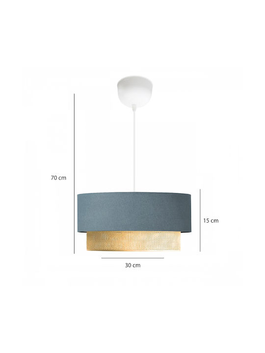 GloboStar Biggie Pendant Light Blue with Socket E27 30x30x70cm