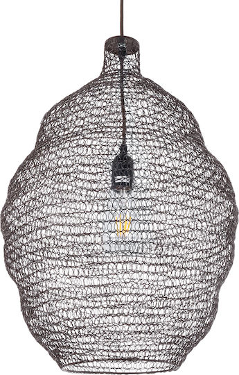 GloboStar Kentucky Hängelampe Bronze Raster mit Fassung E27 41x41x60cm.
