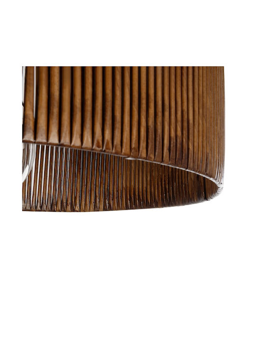 GloboStar Rattan Pendant Light Brown Boho with Socket E27 55x55x90cm