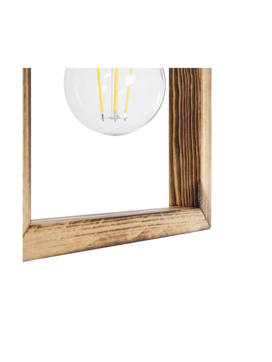 GloboStar Edison Pendant Light Beige with Socket E27 18.5x18.5x66cm