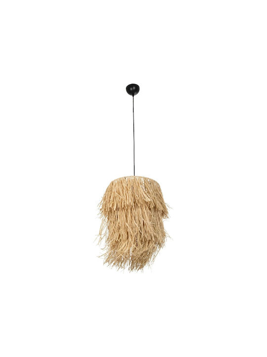 GloboStar Weg Hängelampe Beige Boho mit Fassung E27 30x30x90cm.
