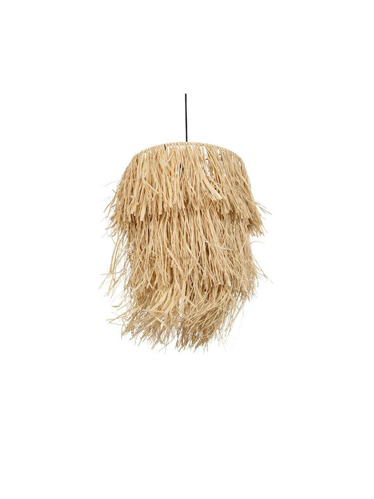 GloboStar Weg Hängelampe Beige Boho mit Fassung E27 30x30x90cm.