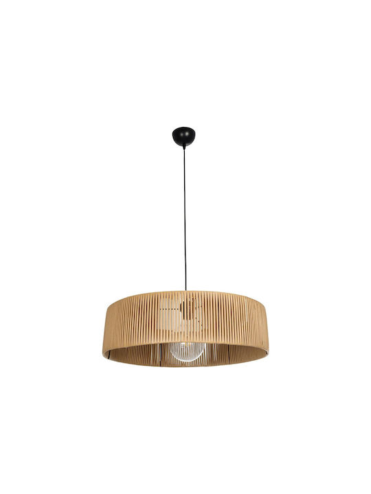 GloboStar Rattan Lustră Bej Boem cu Dulie E27 55x55x90cm.