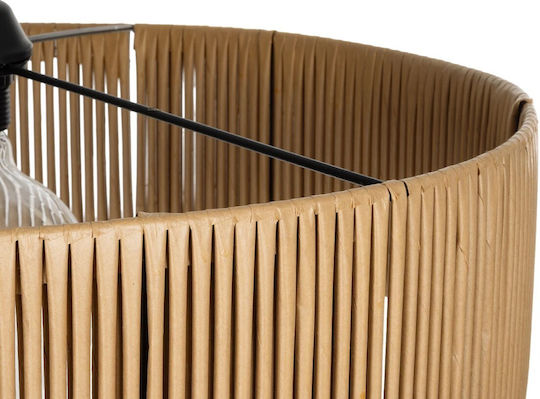 GloboStar Rattan Lustră Bej Boem cu Dulie E27 55x55x90cm.