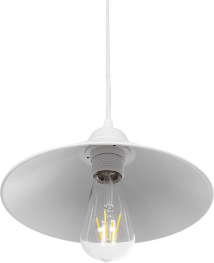 GloboStar Fonte Висящо Осветително Тяло Бял Камбанка 25x25x90см.