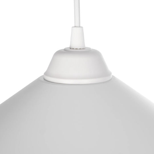 GloboStar Fonte Висящо Осветително Тяло Бял Камбанка 25x25x90см.