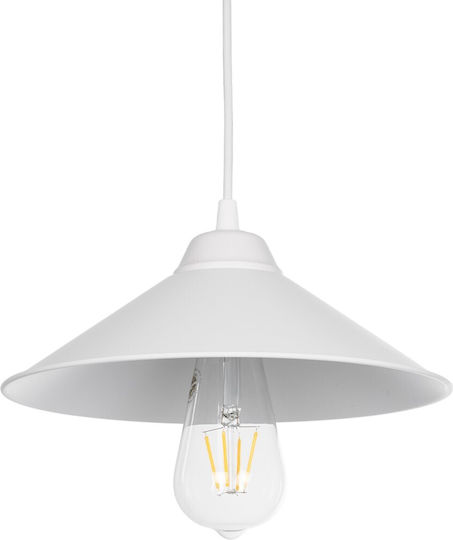 GloboStar Fonte Висящо Осветително Тяло Бял Камбанка 25x25x90см.