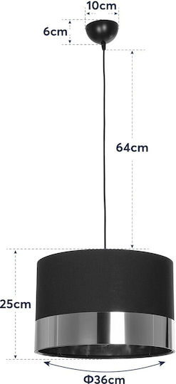 GloboStar Zyklus Κρεμαστό Φωτιστικό Γκρι με Ντουί E27 36x36x73εκ.