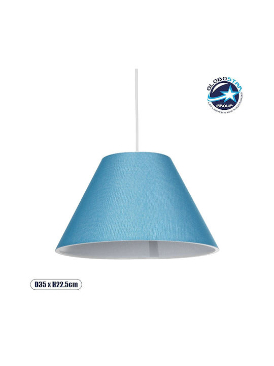 GloboStar Rift Hängelampe Blau mit Fassung E27 35x35x93cm.