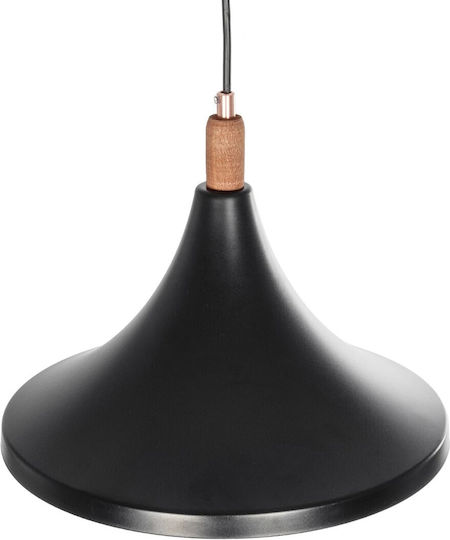 GloboStar Belfry Pendant Light Black Bell with Socket E27 29.5x29.5x90cm
