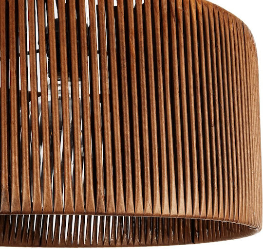 GloboStar Rattan Pendant Light Brown Boho with Socket E27 40x40x90cm