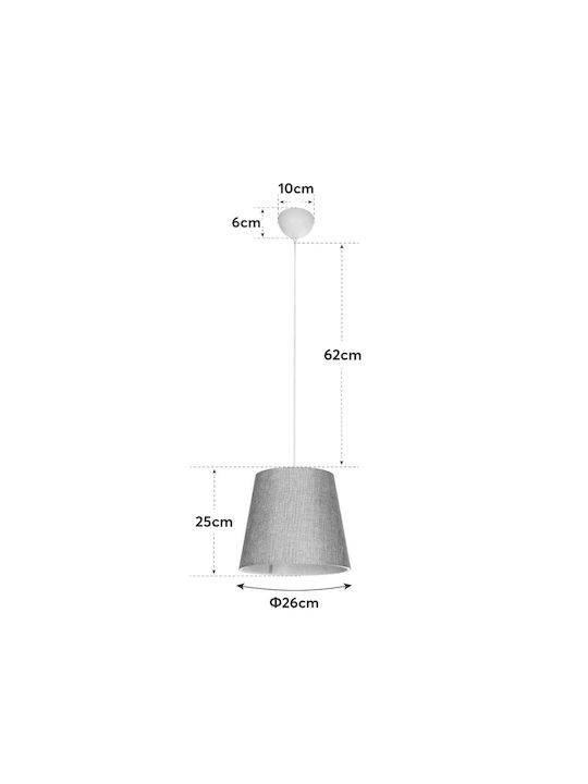 GloboStar Coney Κρεμαστό Φωτιστικό Πράσινο με Ντουί E27 26x26x93εκ.