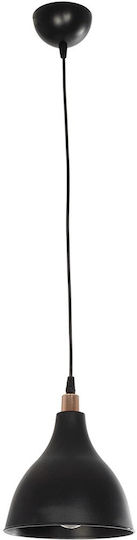 GloboStar Rade Pendant Light Black Bell with Socket E27 17.5x17.5x56cm