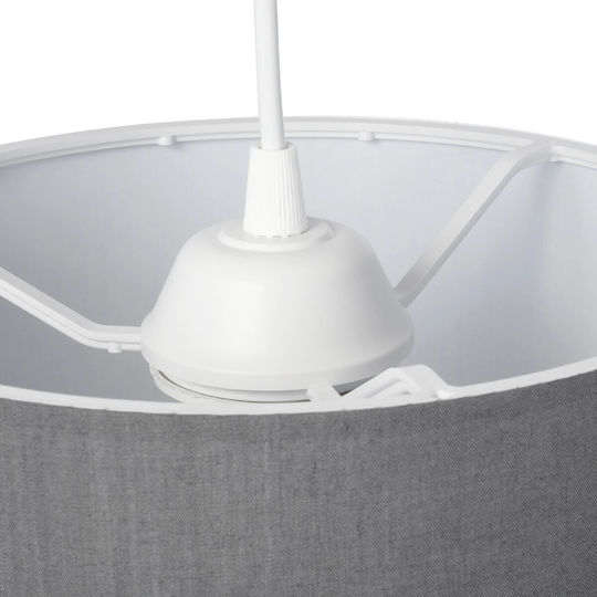 GloboStar Blaze Pendant Light Gray with Socket E27 22x22x90cm