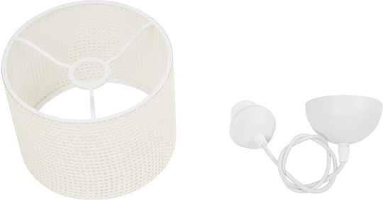 GloboStar Clairie Pendant Light White with Socket E27 22x22x93cm