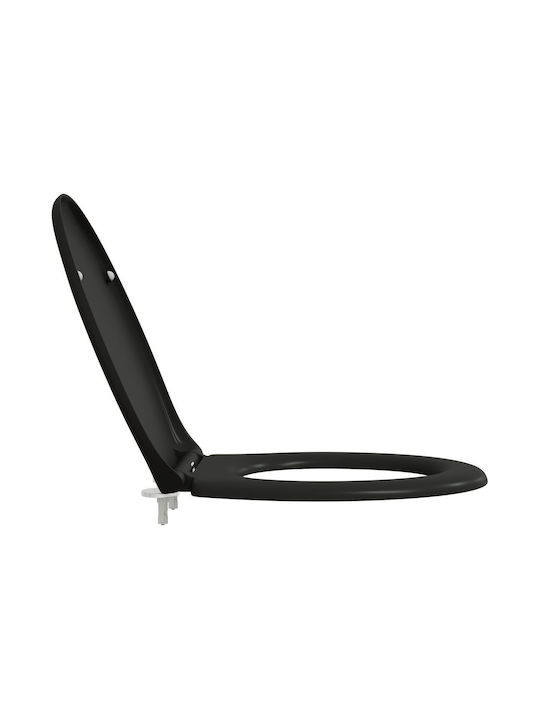vidaXL Καπάκι Λεκάνης Soft Close Πλαστικό Μαύρο