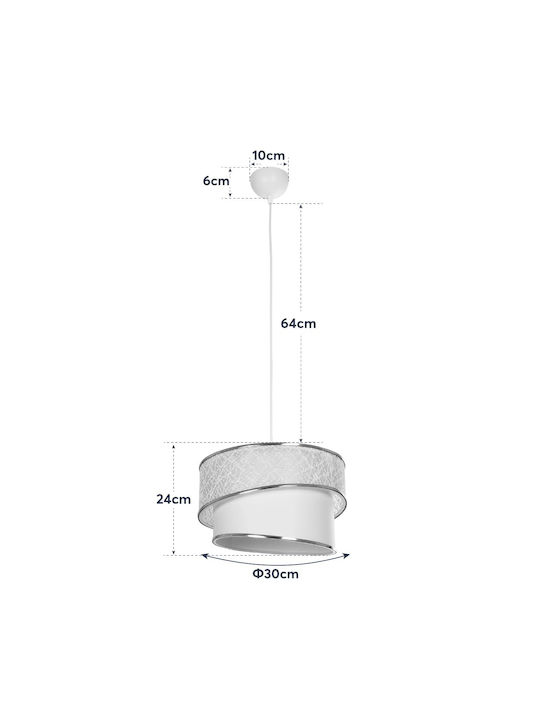 GloboStar Sonia Pendant Light Black with Socket E27 30x30x24cm
