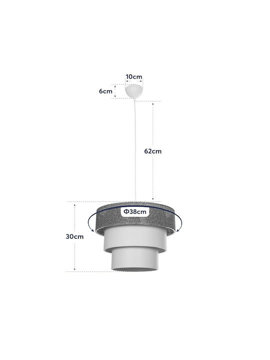 GloboStar Level Pendant Light Bronze with Socket E27 38x38x95cm