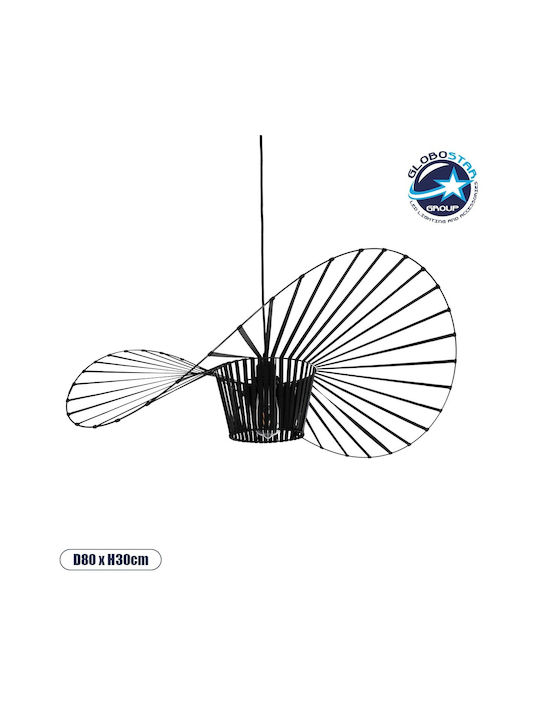 GloboStar Widow Pendant Light Black Grid with Socket E27 80x80x30cm