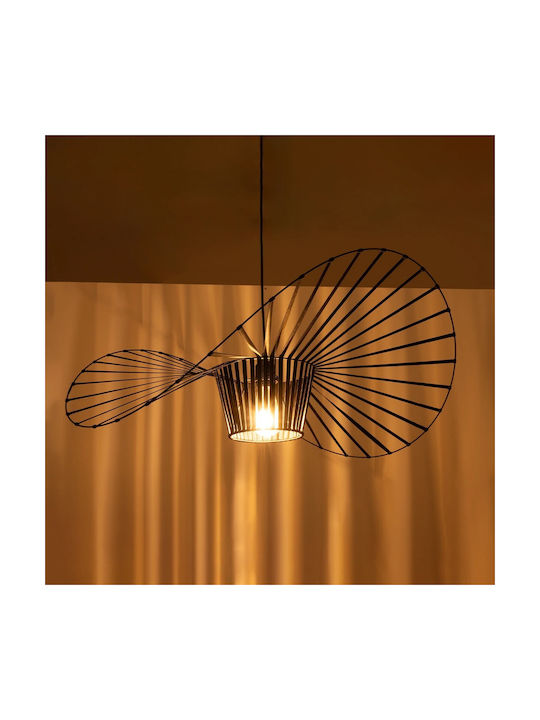 GloboStar Widow Pendant Light Black Grid with Socket E27 80x80x30cm