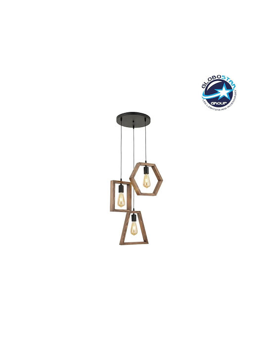 GloboStar Ember Hängelampe Schwarz mit Fassung E27 35x40x70cm.