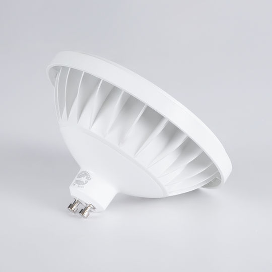 GloboStar LED крушка 15W 70mm за фасунга GU10 и форма AR111 Хладно бяло 1500лм Димируем