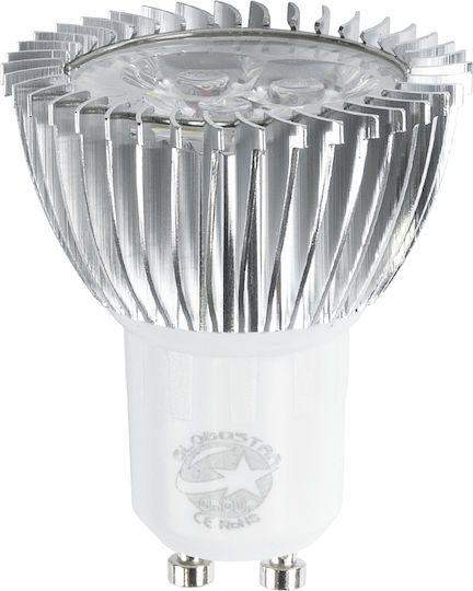 GloboStar LED Glühbirne 3W Für GU10 Fassung Und MR16 Form Lila 250lm Dimmbar