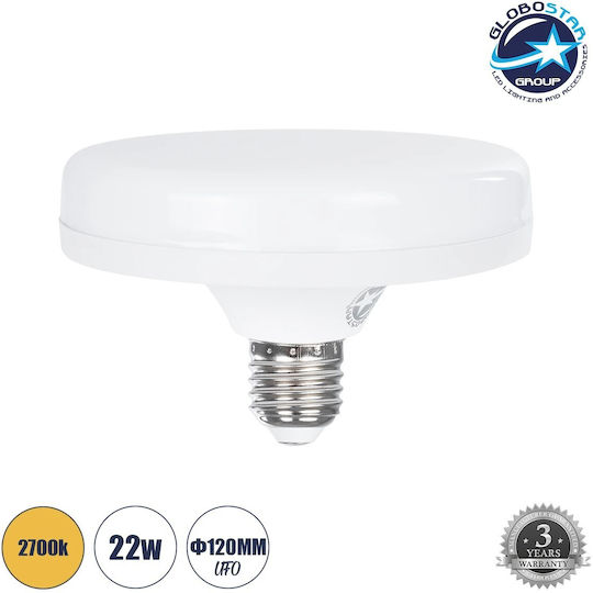 GloboStar LED-Lampe 22W 75mm für Fassung E27 Warmes Weiß 2068lm
