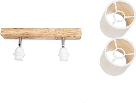 GloboStar Double Spot with Socket E27 in White Color