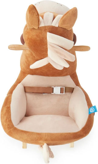 Bieco Fabric Rocking Toy Horse for 9+ months with Max Load Capacity 26kg Brown