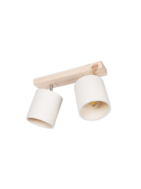 GloboStar Double Spot with Socket E27 in White Color