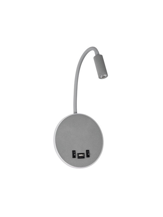GloboStar Single LED Warm White Spot in Gray Color
