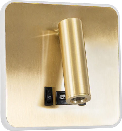GloboStar Lady-S Modern Lamp Wall with Integrated LED and Natural White Light Gold 15x7cm