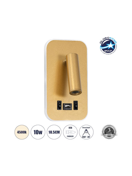 GloboStar LADY-O Single Built-In Led Natural White Spot in Gold Colour