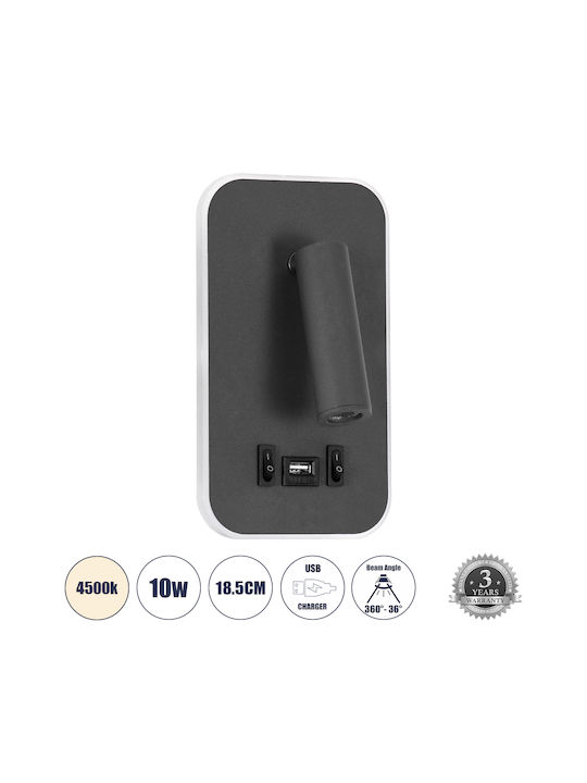 GloboStar Lady-o Monos LED Alb Natural Spot în Culoare Gri